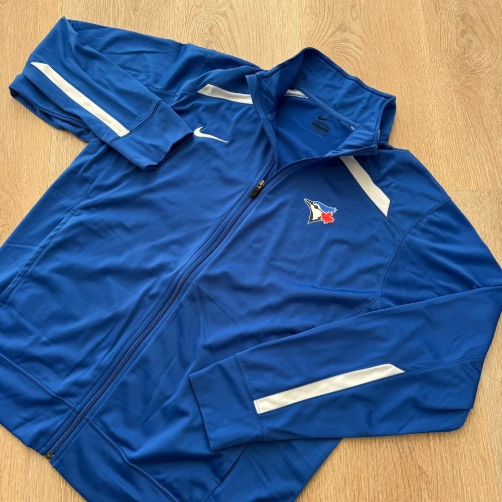 Nike Toronto Blue Jays Track Jacket Mens Large Blue Full Zip MLB Baseball